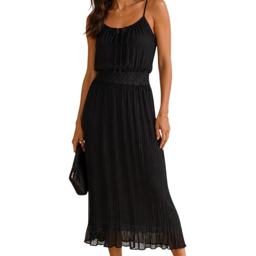 Wallflower Whimsigoth Black Night Crochet Lace Ruffle Mini Dress Small NWT